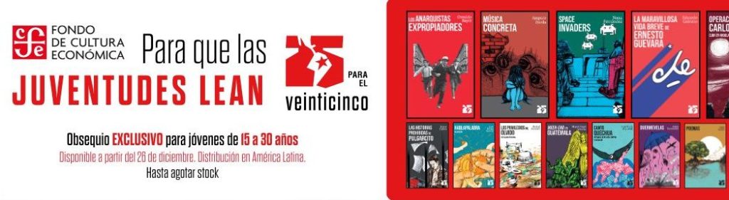 Fondo de Cultura Económica entregará libros gratuitos para jóvenes de 15 a 30&nbsp;años